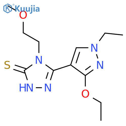 5-(3-Ethoxy-1-ethyl-1H-pyrazol-4-yl)-4-(2-methoxyethyl)-4H-1,2,4-triazole-3-thiol structure
