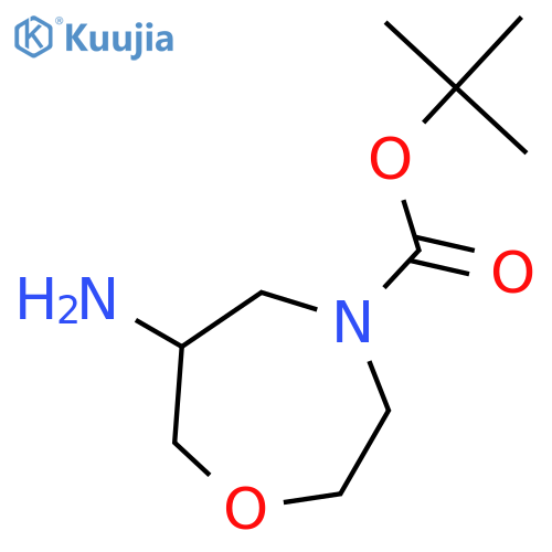 tert-butyl 6-amino-1,4-oxazepane-4-carboxylate structure