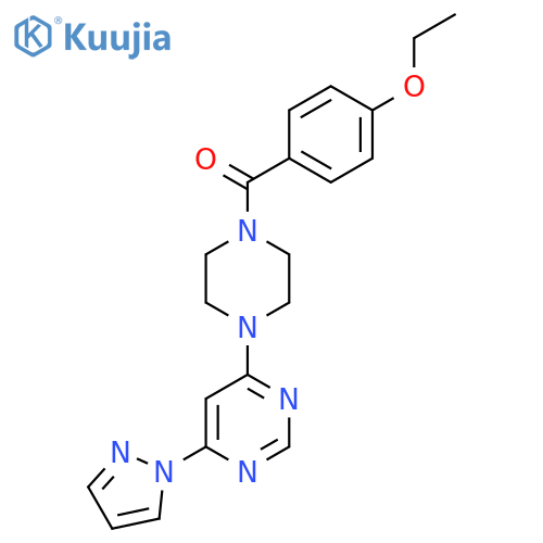 4-4-(4-ethoxybenzoyl)piperazin-1-yl-6-(1H-pyrazol-1-yl)pyrimidine structure