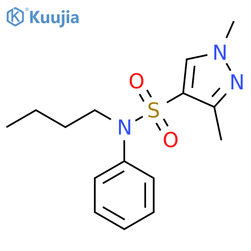 N-butyl-1,3-dimethyl-N-phenyl-1H-pyrazole-4-sulfonamide structure