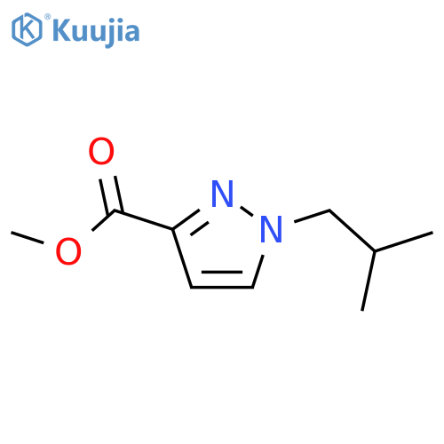 methyl 1-(2-methylpropyl)-1H-pyrazole-3-carboxylate structure