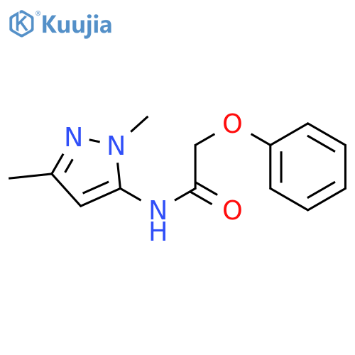 N-(1,3-dimethyl-1H-pyrazol-5-yl)-2-phenoxyacetamide structure