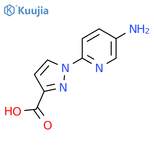 1-(5-Aminopyridin-2-yl)-1H-pyrazole-3-carboxylic acid structure