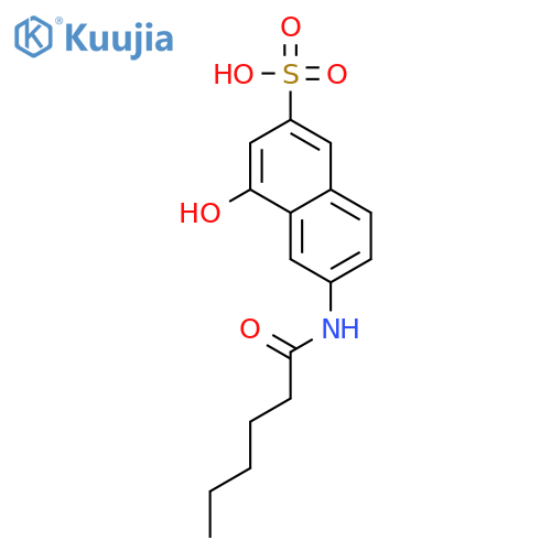 2-Naphthalenesulfonic acid, 4-hydroxy-6-[(1-oxohexyl)amino]- structure