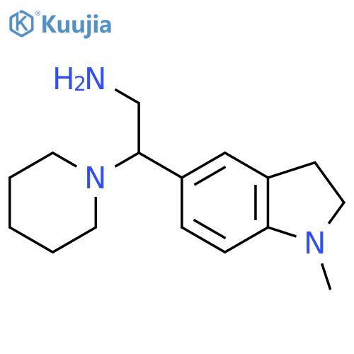 2-(1-Methyl-2,3-dihydro-1H-indol-5-YL)-2-(piperidin-1-YL)ethan-1-amine structure