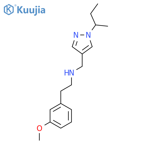 {1-(butan-2-yl)-1H-pyrazol-4-ylmethyl}2-(3-methoxyphenyl)ethylamine structure