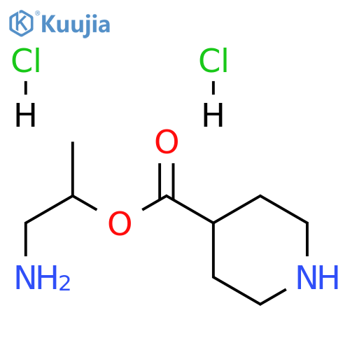 1-aminopropan-2-yl piperidine-4-carboxylate dihydrochloride structure