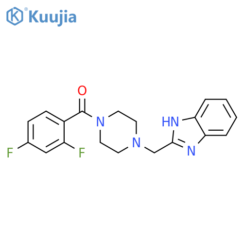 2-{4-(2,4-difluorobenzoyl)piperazin-1-ylmethyl}-1H-1,3-benzodiazole structure