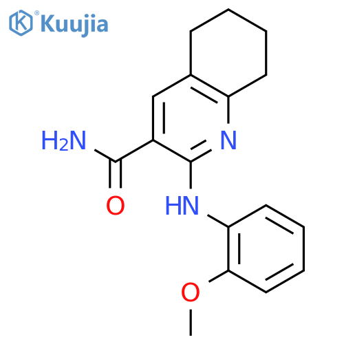 3-Quinolinecarboxamide,5,6,7,8-tetrahydro-2-[(2-methoxyphenyl)amino]- structure