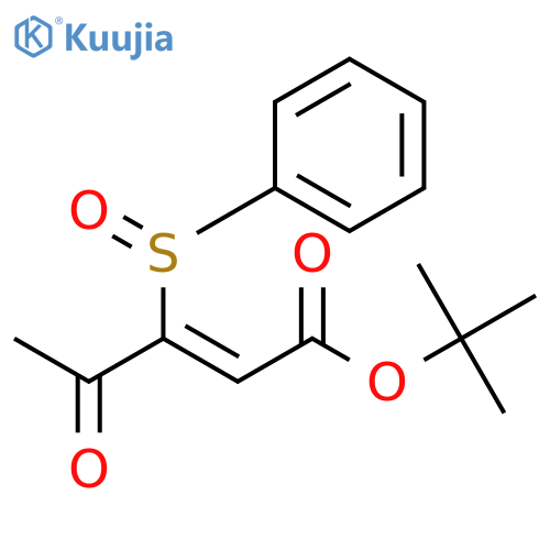 2-Pentenoic acid, 4-oxo-3-(phenylsulfinyl)-, 1,1-dimethylethyl ester, (Z)- structure