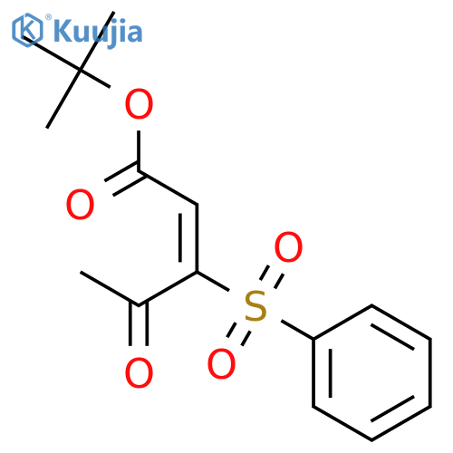 2-Pentenoic acid, 4-oxo-3-(phenylsulfonyl)-, 1,1-dimethylethyl ester, (E)- structure