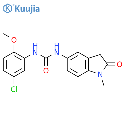 1-(5-chloro-2-methoxyphenyl)-3-(1-methyl-2-oxo-2,3-dihydro-1H-indol-5-yl)urea structure