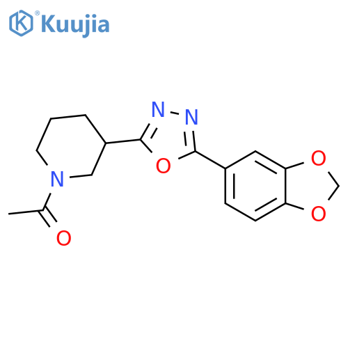 1-{3-5-(2H-1,3-benzodioxol-5-yl)-1,3,4-oxadiazol-2-ylpiperidin-1-yl}ethan-1-one structure