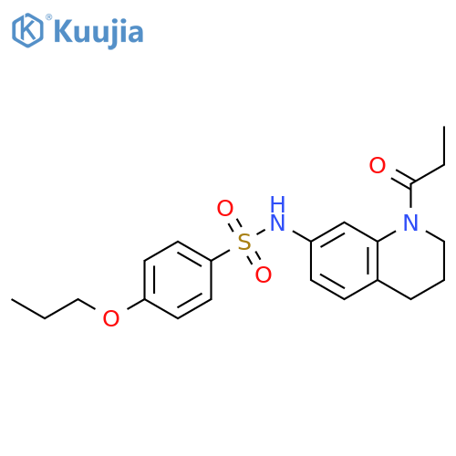 N-(1-propanoyl-1,2,3,4-tetrahydroquinolin-7-yl)-4-propoxybenzene-1-sulfonamide structure
