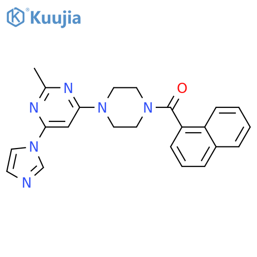 4-(1H-imidazol-1-yl)-2-methyl-6-[4-(naphthalene-1-carbonyl)piperazin-1-yl]pyrimidine structure