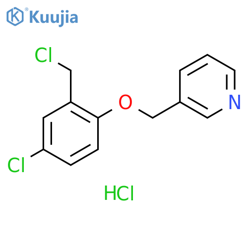 3-4-Chloro-2-(chloromethyl)phenoxymethylpyridine Hydrochloride structure
