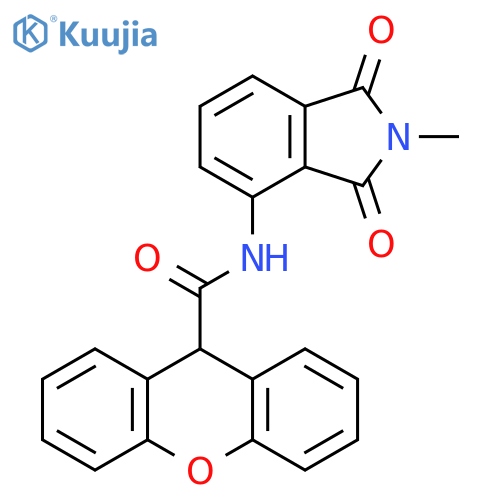 N-(2-methyl-1,3-dioxo-2,3-dihydro-1H-isoindol-4-yl)-9H-xanthene-9-carboxamide structure