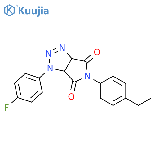 5-(4-ethylphenyl)-3-(4-fluorophenyl)-3a,6a-dihydropyrrolo[3,4-d]triazole-4,6-dione structure