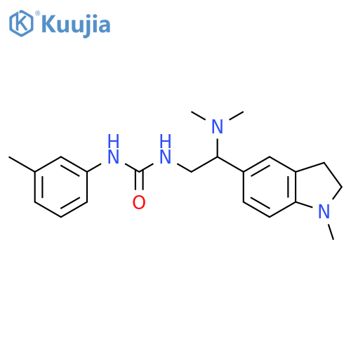 3-2-(dimethylamino)-2-(1-methyl-2,3-dihydro-1H-indol-5-yl)ethyl-1-(3-methylphenyl)urea structure