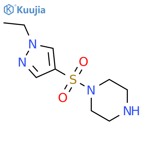 1-(1-ethyl-1H-pyrazol-4-yl)sulfonylpiperazine structure