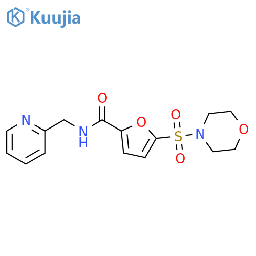 5-(morpholine-4-sulfonyl)-N-(pyridin-2-yl)methylfuran-2-carboxamide structure