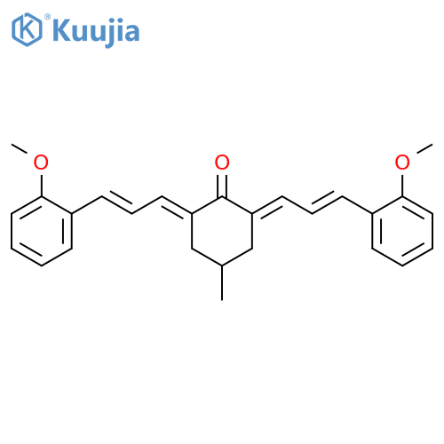 Cyclohexanone,2,6-bis[3-(2-methoxyphenyl)-2-propen-1-ylidene]-4-methyl- structure