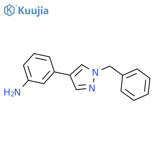 3-(1-Benzyl-1h-pyrazol-4-yl)aniline structure