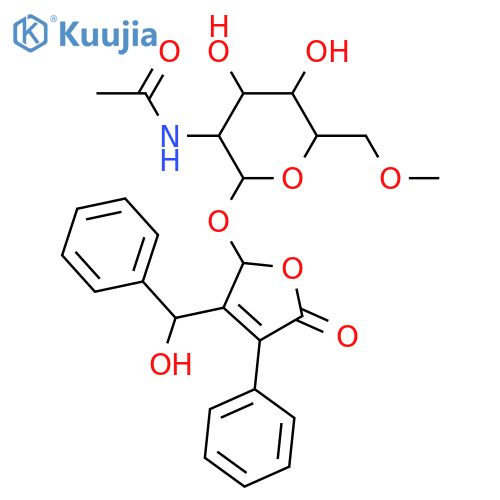 5-Hydroxy-4-(hydroxyphenylmethyl)-3-phenyl-2(5H)-furanone; (5ξ,6ξ)-form, 5-O-(2-Acetamido-2-deoxy-6-O-methyl-α-D-glucopyranoside) structure