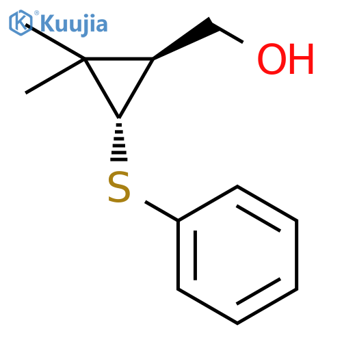 CYCLOPROPANEMETHANOL, 2,2-DIMETHYL-3-(PHENYLTHIO)-, TRANS- structure