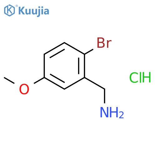 (2-Bromo-5-methoxyphenyl)methanamine hydrochloride structure