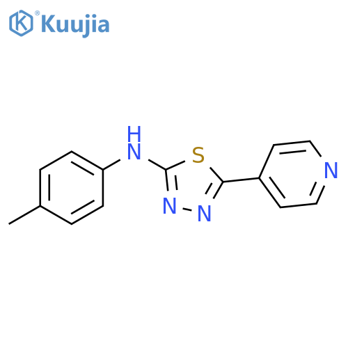1,3,4-Thiadiazol-2-amine, N-(4-methylphenyl)-5-(4-pyridinyl)- structure