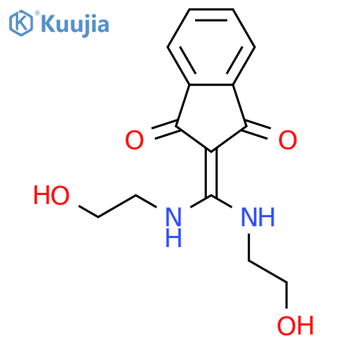 1H-Indene-1,3(2H)-dione, 2-[bis[(2-hydroxyethyl)amino]methylene]- structure