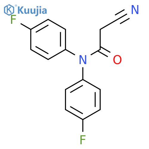 Acetamide, 2-cyano-N,N-bis(4-fluorophenyl)- structure