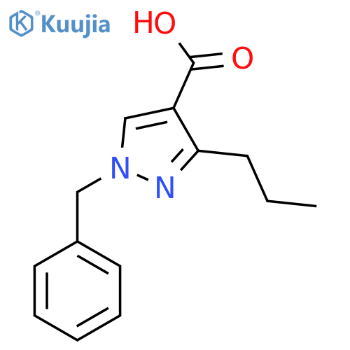 1H-Pyrazole-4-carboxylic acid, 1-(phenylmethyl)-3-propyl- structure