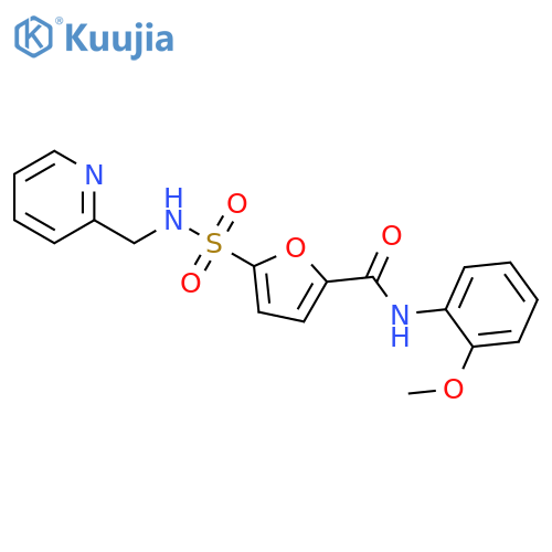 N-(2-methoxyphenyl)-5-{(pyridin-2-yl)methylsulfamoyl}furan-2-carboxamide structure