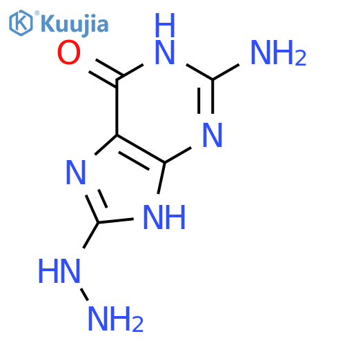 2-amino-8-hydrazinyl-6,9-dihydro-1H-purin-6-one structure