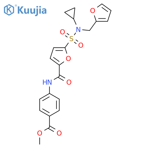 methyl 4-(5-{cyclopropyl(furan-2-yl)methylsulfamoyl}furan-2-amido)benzoate structure