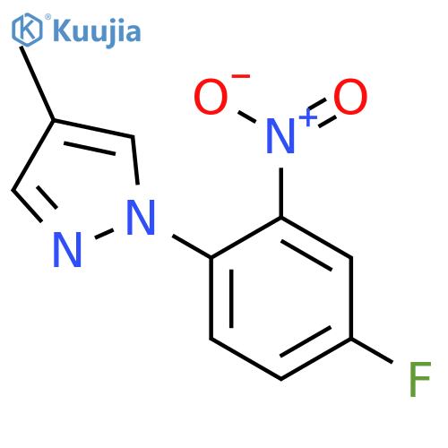 1-(4-Fluoro-2-nitro-phenyl)-4-methyl-1H-pyrazole structure
