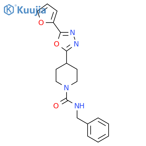 N-benzyl-4-5-(furan-2-yl)-1,3,4-oxadiazol-2-ylpiperidine-1-carboxamide structure