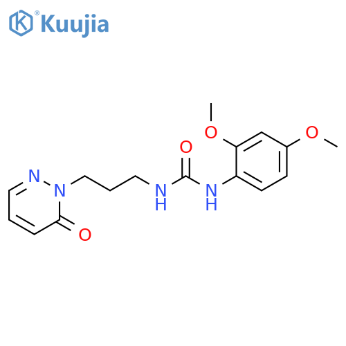 1-(2,4-dimethoxyphenyl)-3-3-(6-oxo-1,6-dihydropyridazin-1-yl)propylurea structure
