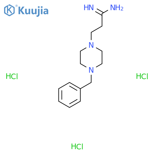 3-(4-benzylpiperazin-1-yl)propanamidine;trihydrochloride structure