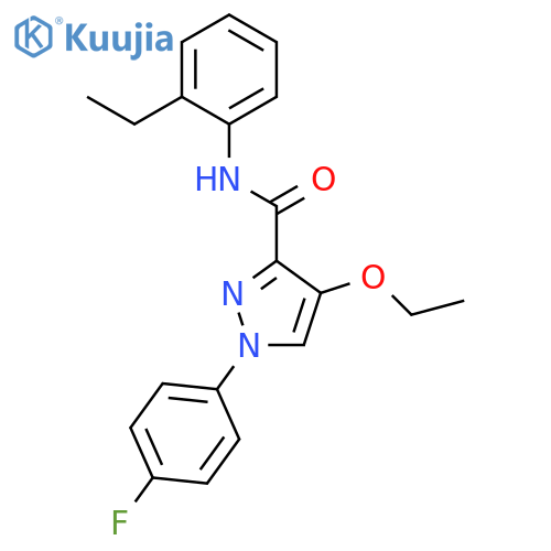 4-ethoxy-N-(2-ethylphenyl)-1-(4-fluorophenyl)-1H-pyrazole-3-carboxamide structure