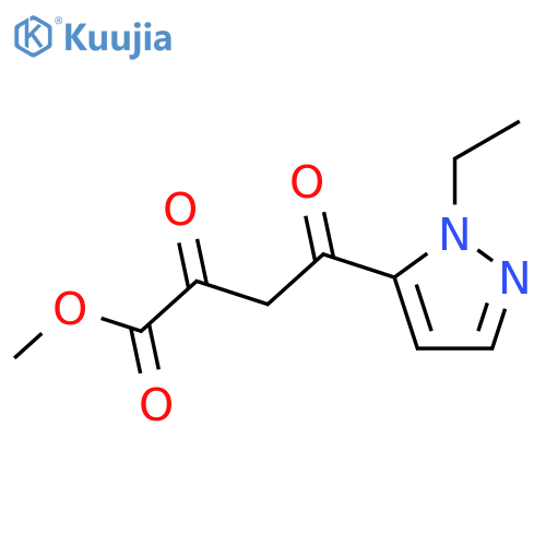 methyl 4-(1-ethyl-1H-pyrazol-5-yl)-2,4-dioxobutanoate structure