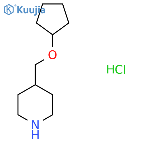 4-[(Cyclopentyloxy)methyl]piperidine hydrochloride structure