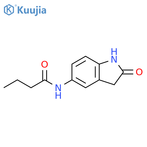 N-(2-oxo-2,3-dihydro-1H-indol-5-yl)butanamide structure