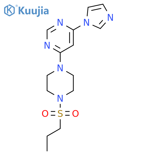 4-(1H-imidazol-1-yl)-6-4-(propane-1-sulfonyl)piperazin-1-ylpyrimidine structure