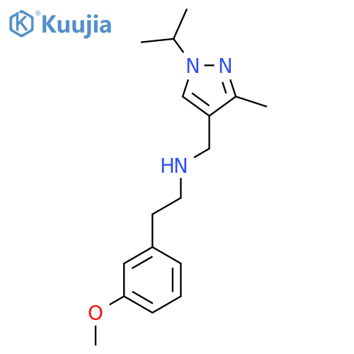 2-(3-methoxyphenyl)ethyl({3-methyl-1-(propan-2-yl)-1H-pyrazol-4-ylmethyl})amine structure