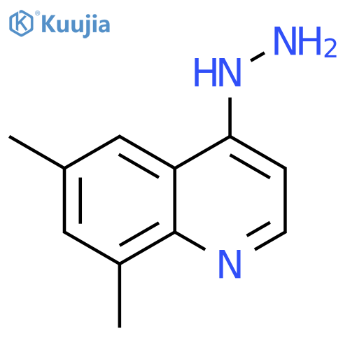 Quinoline, 4-hydrazinyl-6,8-dimethyl- structure
