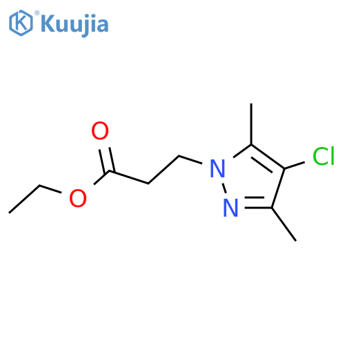 ethyl 3-(4-chloro-3,5-dimethyl-1H-pyrazol-1-yl)propanoate structure