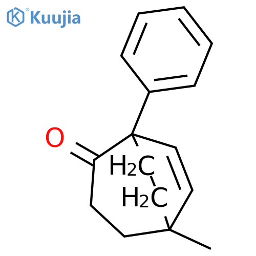 Bicyclo[3.2.2]non-6-en-2-one, 5-methyl-1-phenyl-, (±)- structure
